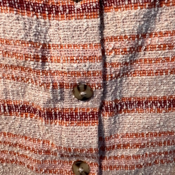 Madewell Texture & Thread Striped Button-Front Top – XS - Picture 3 of 4